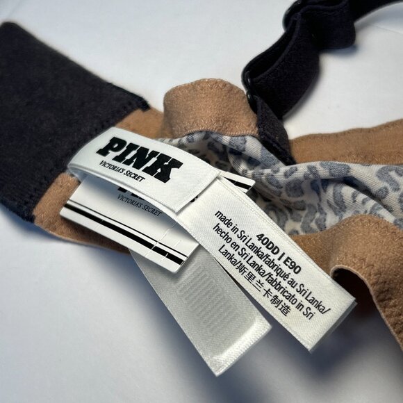 Victorias Secret Pink VS 40DD Push Up Bra Animal Print Wireless RN54867 NWT - Picture 9 of 13